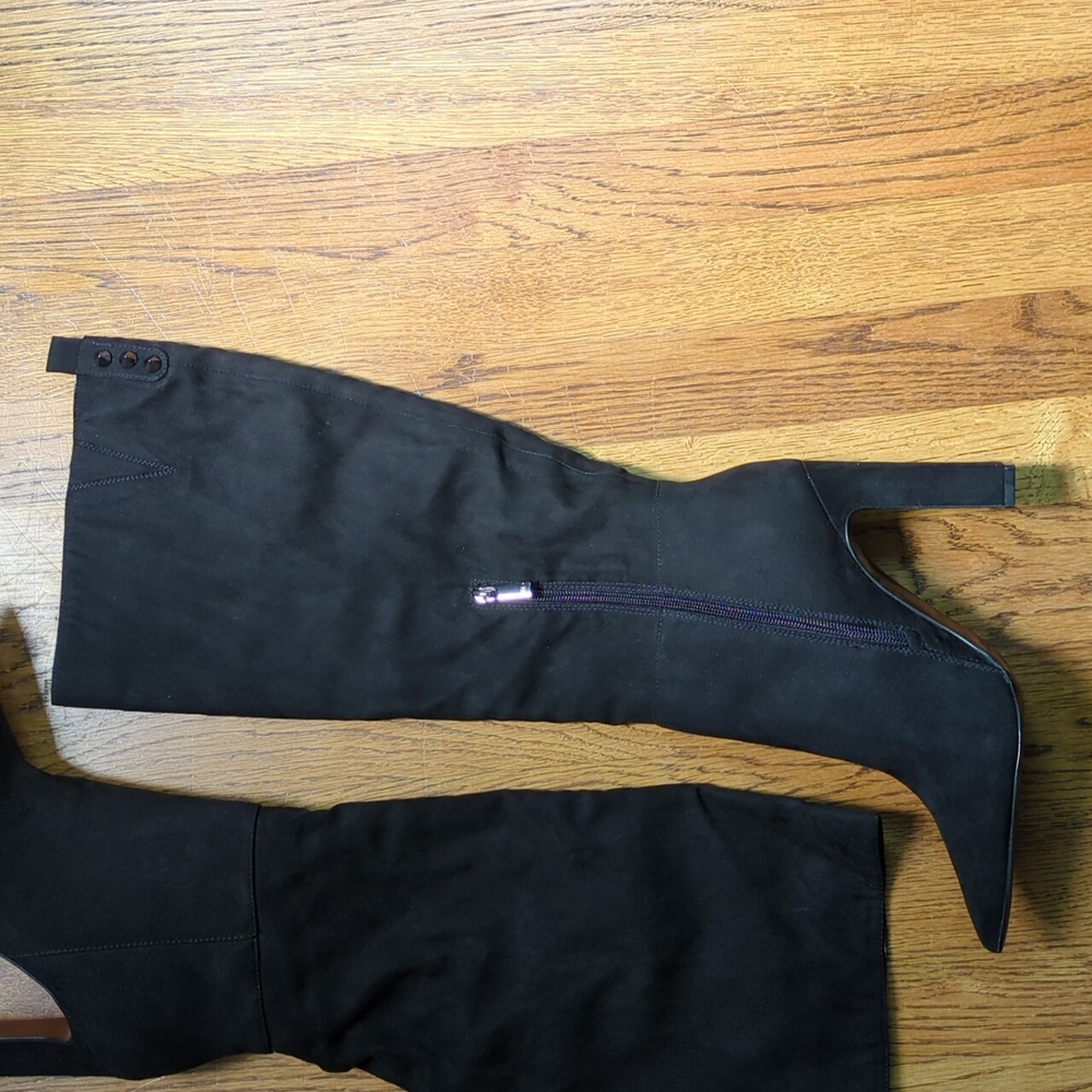 JLO Jennifer Lopez Krim Boot Women's Size 9.5 Black High Heeled Boot - Picture 3 of 16